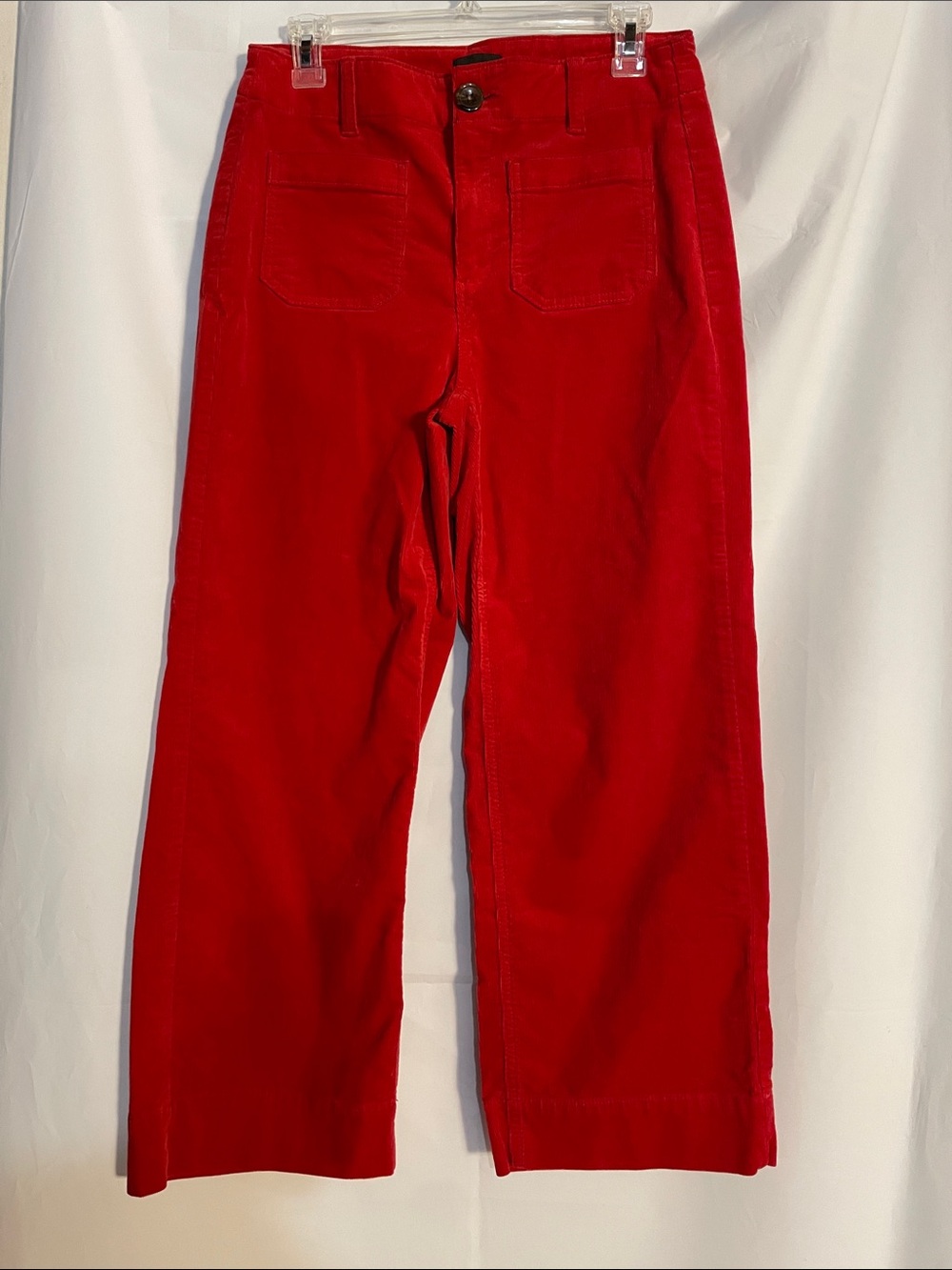 Talbots Red Wide-Leg Corduroy Jeans, size 6P